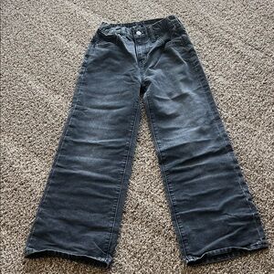 Old Navy Charcoal/Black High Rise Baggy Wide-Leg Jeans